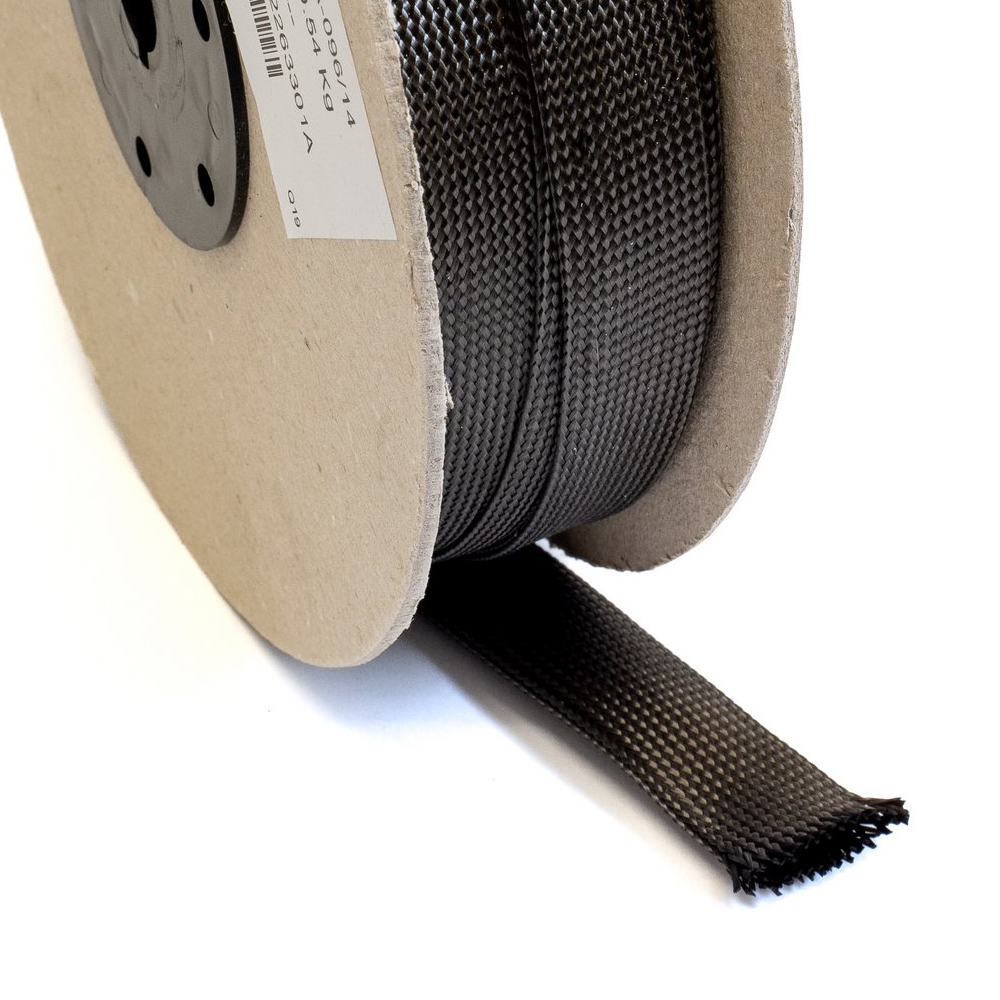 Carbon Fibre Braid - 3K - 25mm wide - 344gsm